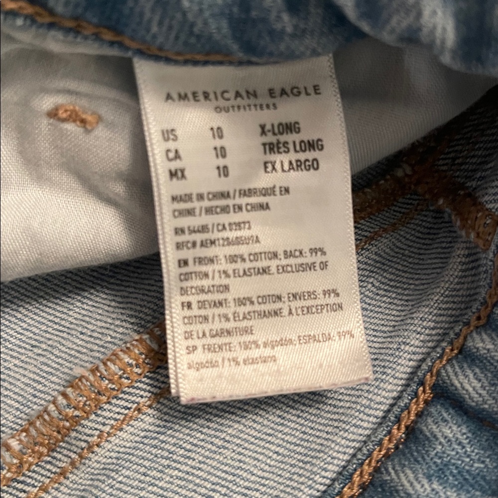 American Eagle High Rise Mom Jean Size 10 Extra Long Tall - Picture 3 of 4